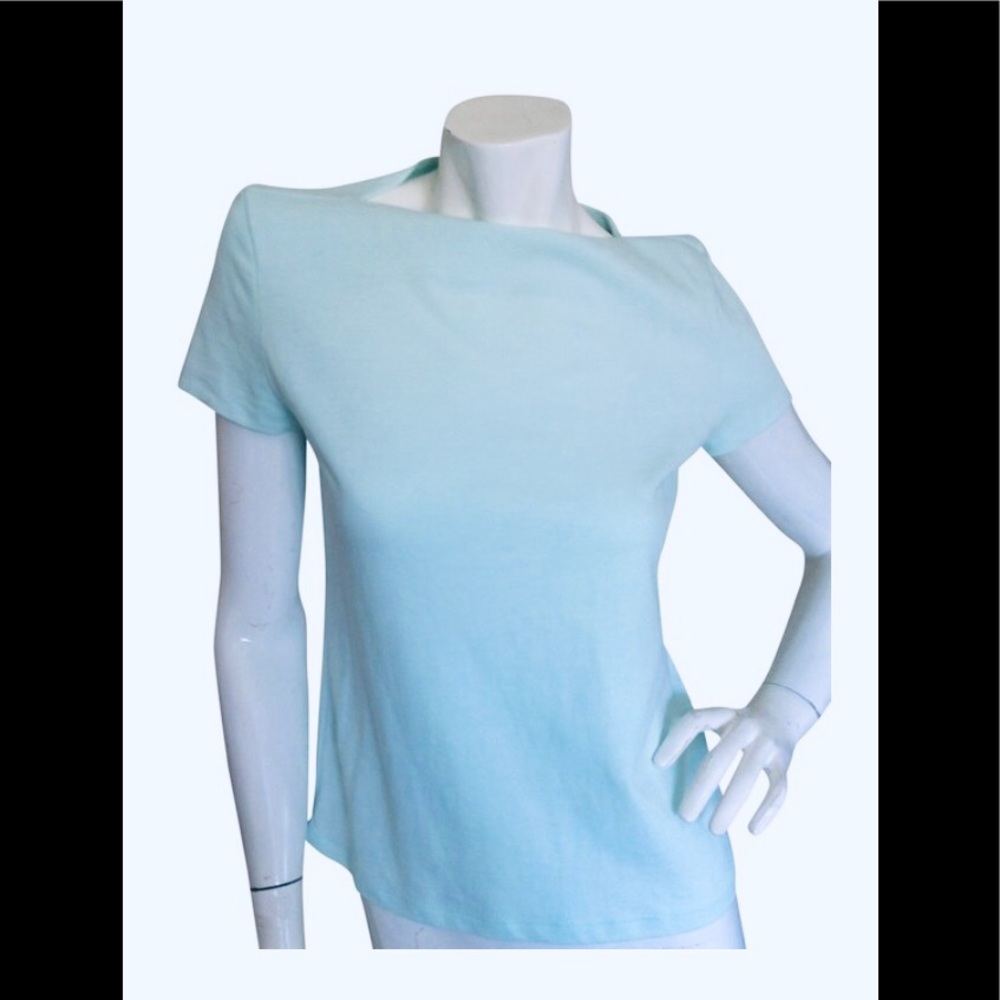 KATE SPADE SATURDAY SLIP NECK CAP SLEEVE TEE